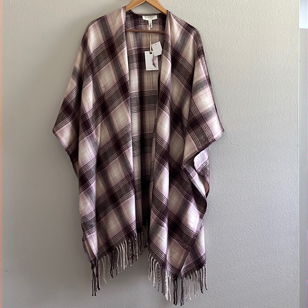 Flannel Blanket Shawl Cardigan Wrap Poncho